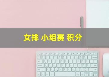 女排 小组赛 积分